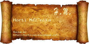 Horti Mónika névjegykártya