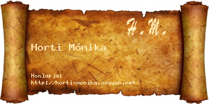 Horti Mónika névjegykártya